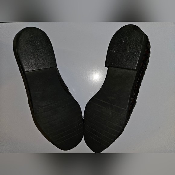 Cole Haan Slip On Woven Leather Loafers Black & Brown Size 8B Made in Italy - Picture 7 of 8